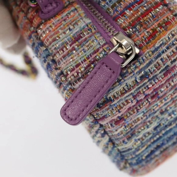 CHANEL Chain Shoulder Bag Tweed Rainbow CC - Picture 13 of 16